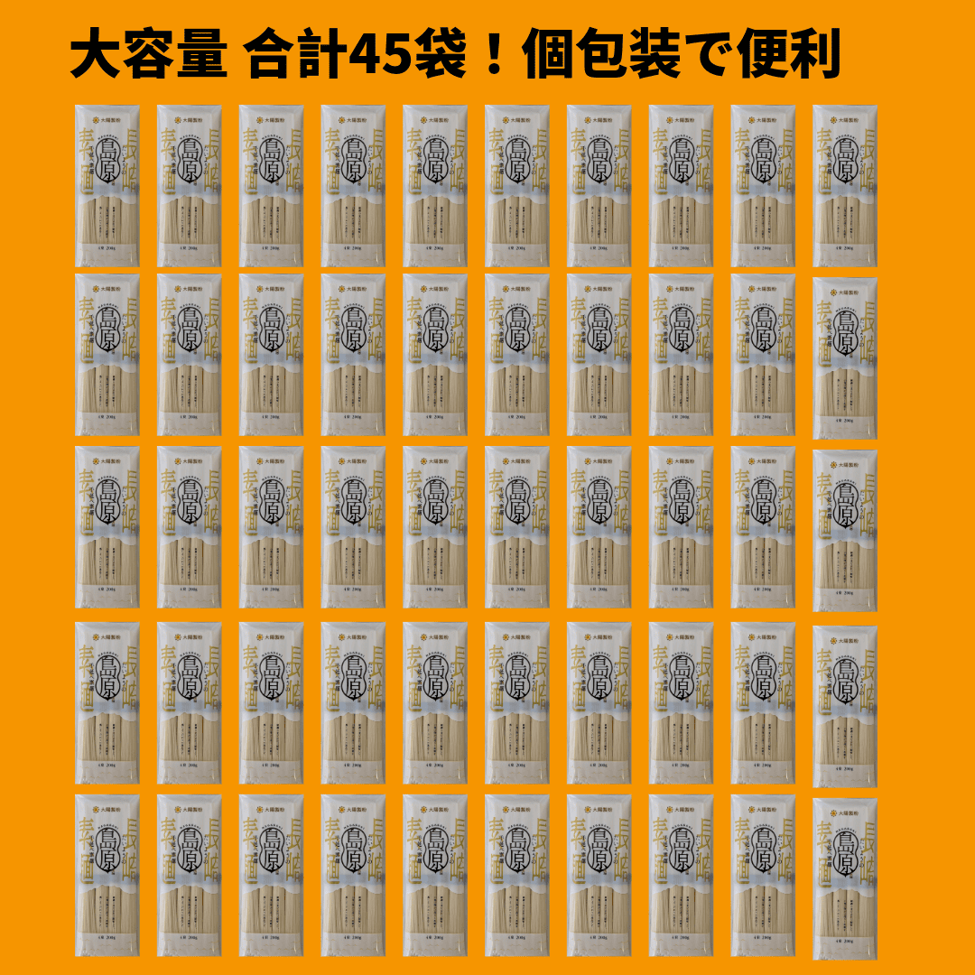 たいようの島原手延べそうめん 200g×45袋入り (1ケース９ｋｇ) 180人前