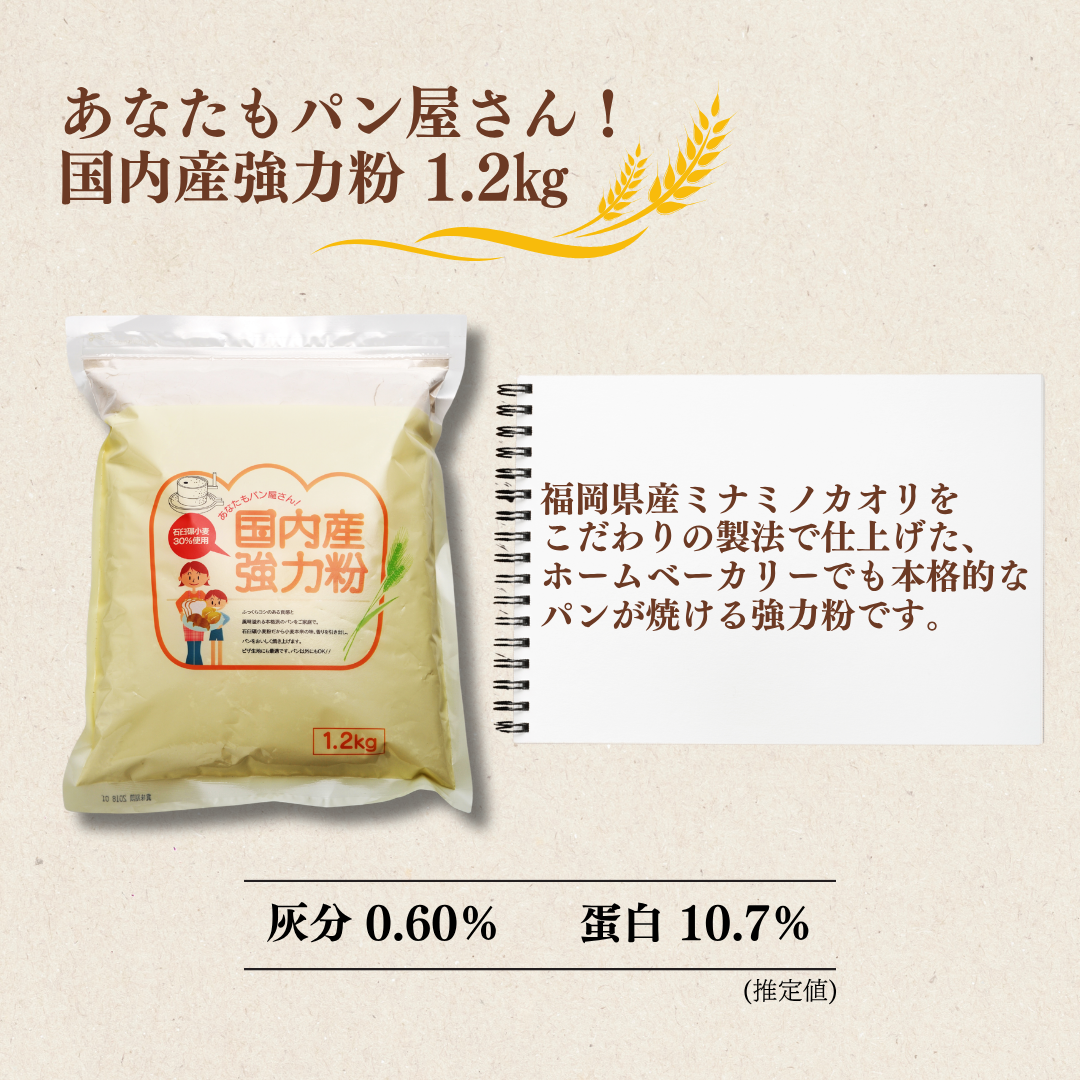 あなたもパン屋さん！　国内産強力粉　