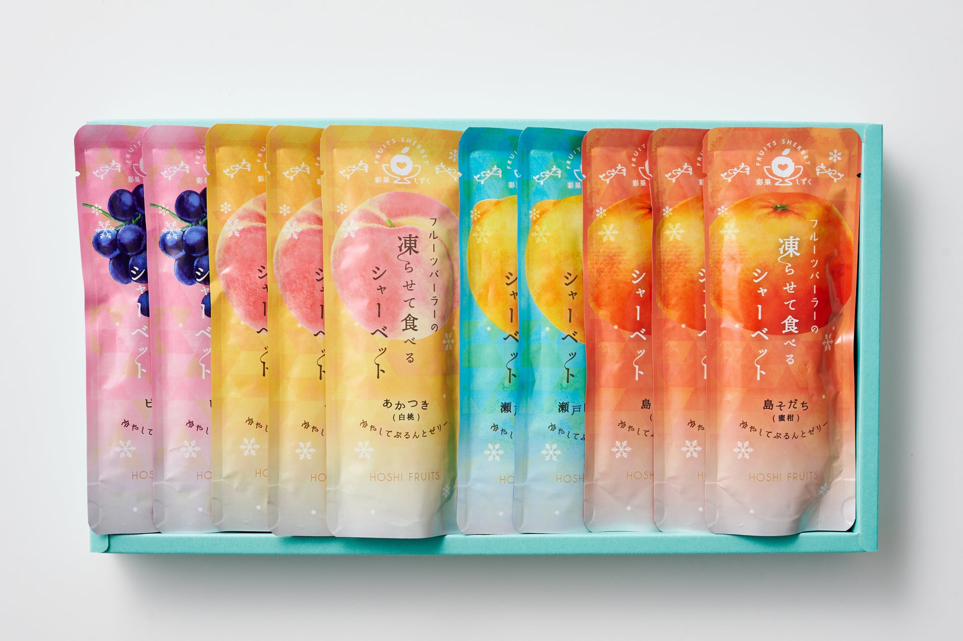 ★夏期限定★ ホシフルーツ フルーツパーラーの凍らせて食べるシャーベット 彩果しずく スイーツ ゆめほっぺ 瀬戸内レモン ピオーネ 福島 あかつき 白桃 国産フルーツ ジュレ ゼリー